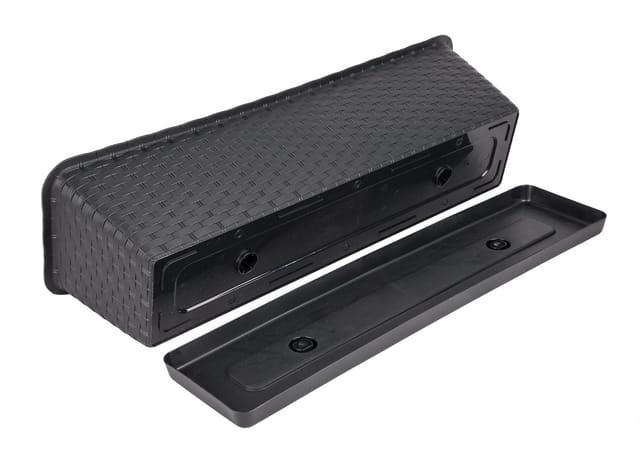 BigDean Blumenkasten 3er Set Pflanzkasten mit Untersetzer 70 cm lang Blumenkasten (Set, 3 St., Balkonpflanzkasten), BalkonPflanzkasten, Rattan-Optik, MIt Untersetzer, Robust