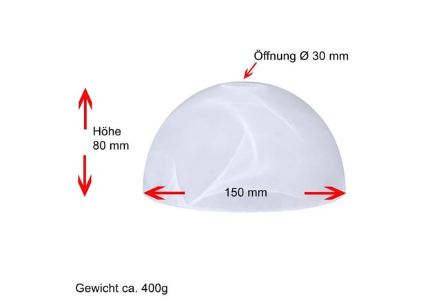 Home4Living Lampenschirm Lampenschirm Alabasterglas weiß Ø 149mm E14 Ersatzglas, Dekorativ