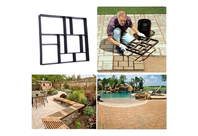 HTI-Living Trittsteine Betongießform Gehwegplatte Nessa Edge, 50x50 cm, Stück, 1-St., 1 Gießform, Schalungsform Trittstein
