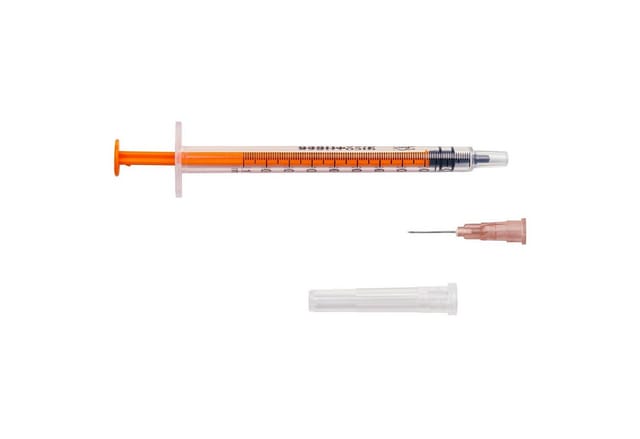 Zarys Absaugspritze 25 x Zarys dicoTUBER Einwegspritze 1ml mit Kanüle, (Spar-Set), abnehmbare Nadel