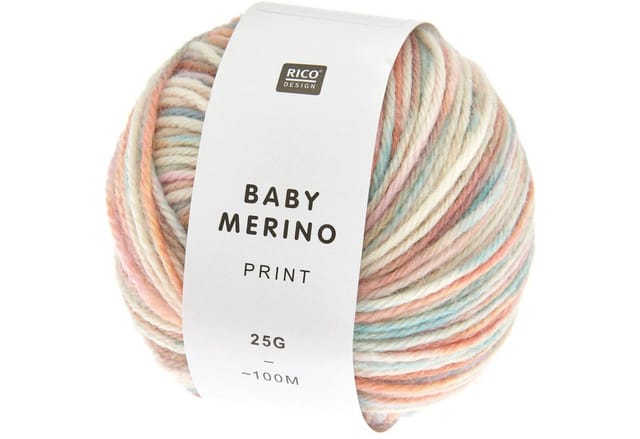rico Baby Merino Print Häkelwolle, 100 m
