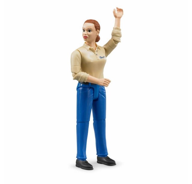 Bruder® Spielfigur bruder bworld Figur Frau heller Hauttyp Hose blau 1:16