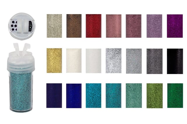 Creativery Streuglitzer, Glitzerpulver 10g in Dose mit Streudeckel