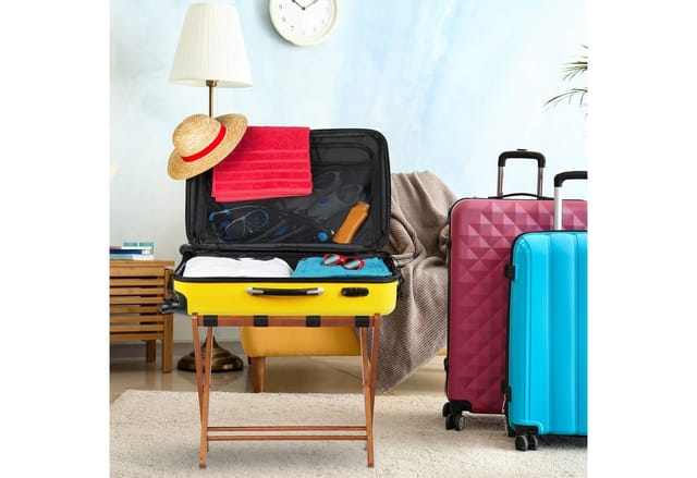 relaxdays Ablagetisch Klappbarer Kofferständer im 2er Set