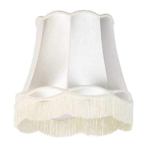 Qazqa Lampenschirm Granny, QAZQA Lampenschirm, Crème, Textil, Retro