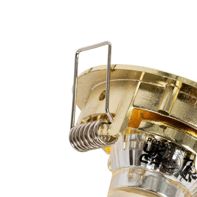 Qazqa LED Einbaustrahler Edu, QAZQA Einbau­leuchte, Messing, Stahl, Modern