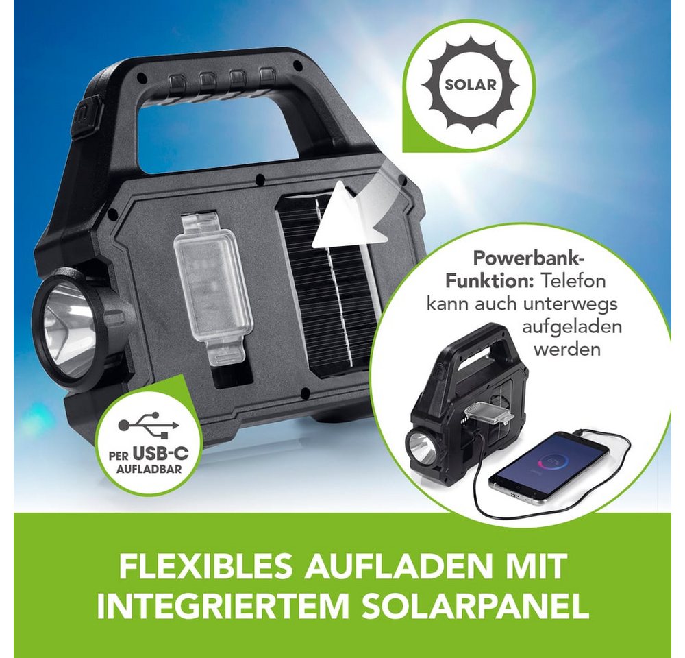 EASYmaxx Arbeitsleuchte easymaxx 12899 LED, COB LED Arbeitsleuchte akkubetrieben, solarbetri Bild 2