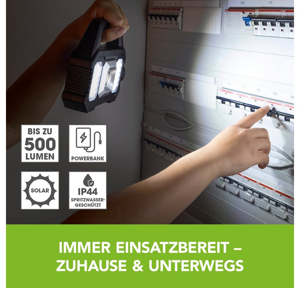 EASYmaxx Arbeitsleuchte easymaxx 12899 LED, COB LED Arbeitsleuchte akkubetrieben, solarbetri Bild 3