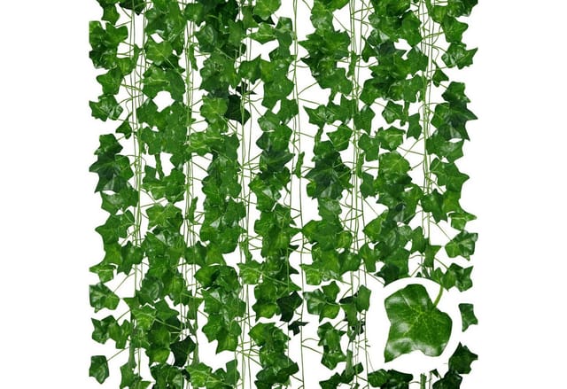 Kunstranke Künstliche Efeu Girlanden Gefälschte Reben 220cm Länge, Agger, Hängende Pflanzen für Zimmer und Garten Wand Dekoration