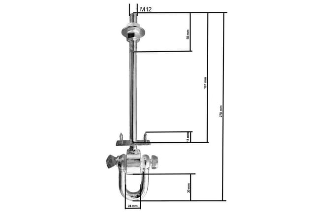 Loggyland Schaukelhaken Sicherheitsschaukelhaken verzinkt Bolzen 190mm 2er Set, (Spar-Set, 2-St., 2 Schaukelbolzen mit Bügel 19 cm), für Kopfbalken 170mm bis 190mm