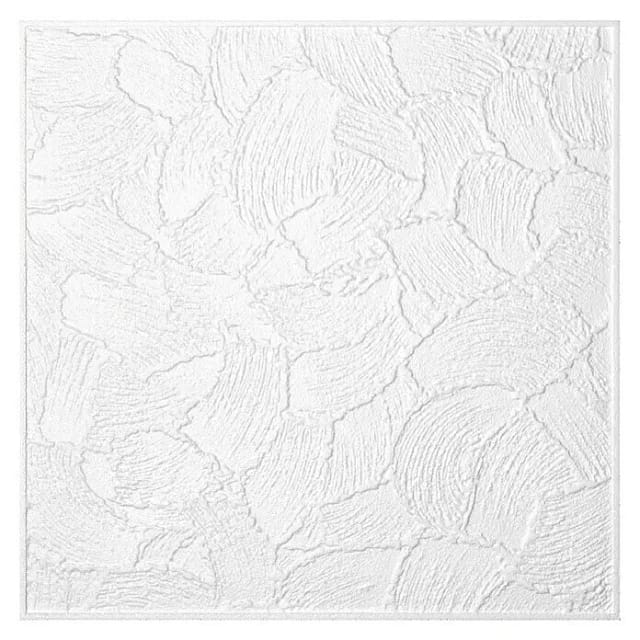 Homestar Deckenplatten Kellen-Putz, 50 x 50 cm, (Set, 8-tlg., für 2 qm) schwer entflammbar, überstreichbar