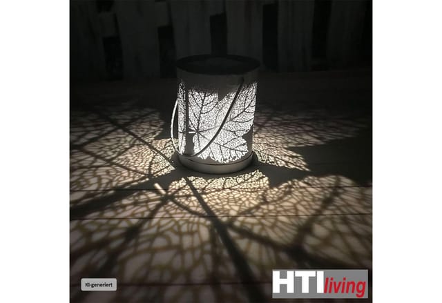 HTI-Living LED Solarleuchte Solarlaterne Blatt Luna, nicht relevant, LED