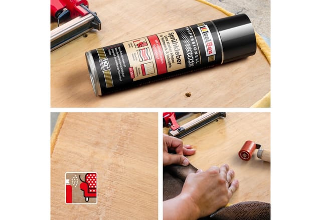 None Montagekleber Sprühkleber 5 x 500ml Kontaktkleber Extra Stark Klebe-Spray, Geeignet für Schaumstoff, Polster, Filz & mehr auf Holz & Metall
