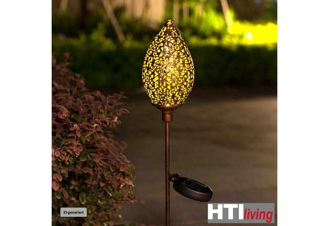 HTI-Living LED Solarleuchte Solarlampe Knospe 2er Set Soley, Solarstecker Gartenleuchte