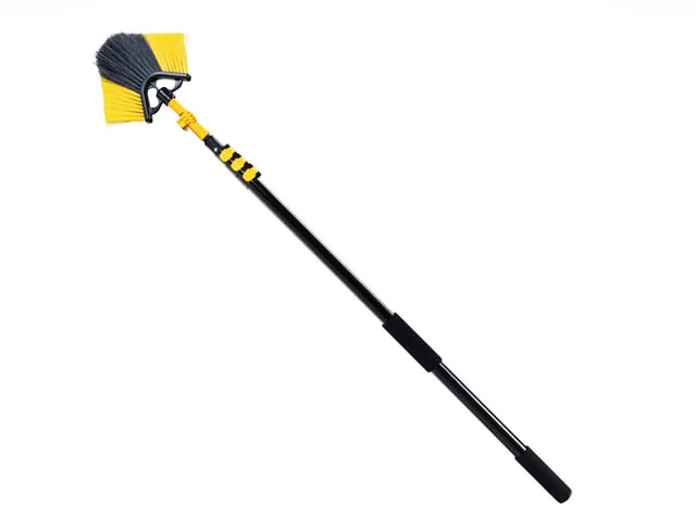 Neustanlo Teleskopstiel Eckbesen 2.0, mit intuitiven Schnellspannsystem, 400 cm ausgezogen, ergonomischen Handgriffen - ideal zur Pflege von Haus und Garten