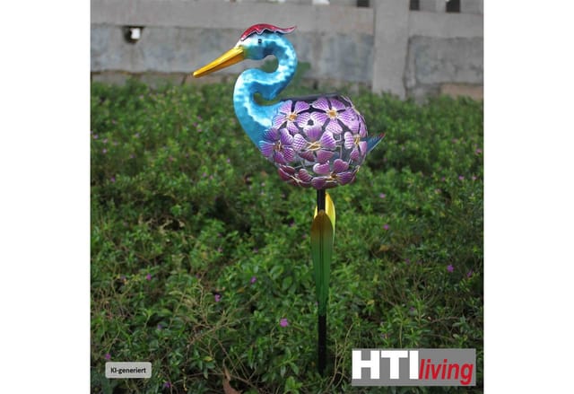 HTI-Living LED Solarleuchte Solarlampe Reiher Soley, Gartenstecker