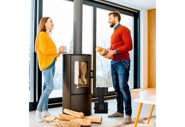 relaxdays Kamingarnitur Kaminbesteck modern 4-teilig