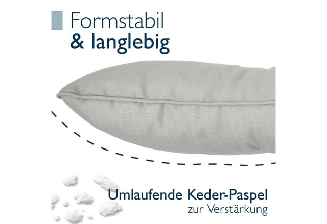Beautissu Sitzkissen Lounge Kissen Outdoor Hellgrau XLuna, 50x40cm, Sitzkissen Gartenstuhl 10 cm dick Sitzpolster Auflagen für Gartenmöbel
