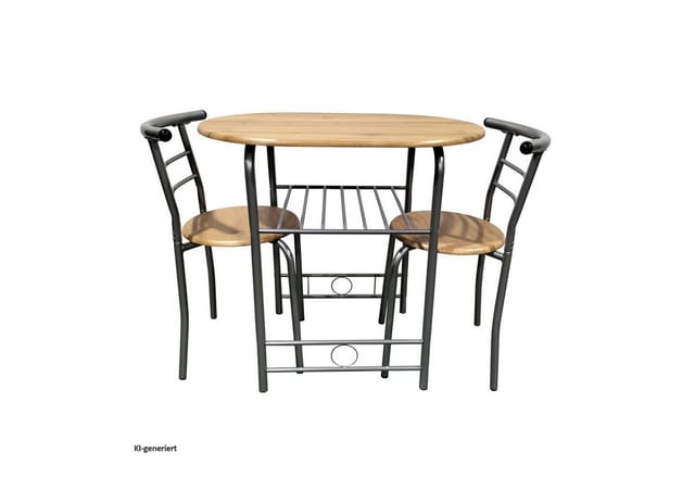 HTI-Line Küchentisch Tischgruppe Merit (Set, 1 Tisch, 2 Stühle), Essgruppe 1 Tisch 2 Stühle