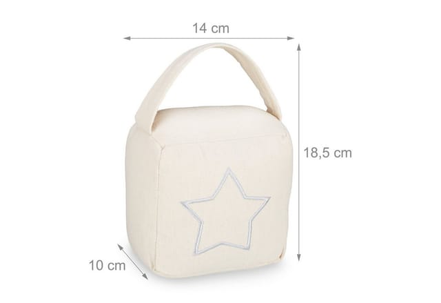 relaxdays Türstopper 2 x Türstopper Sack Stern beige (2 St)