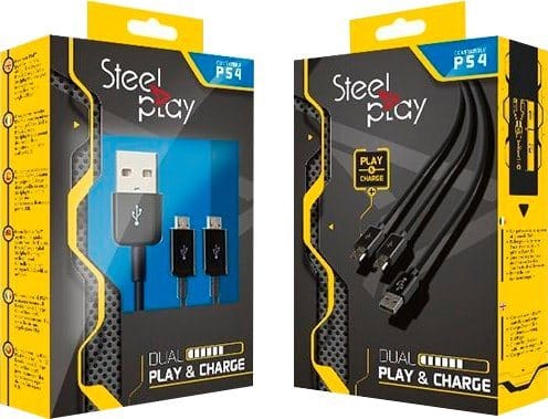 Steelplay Dual Play USB-Kabel, USB 3.0 Typ A, USB Micro-B, USB Typ A, (300 cm)