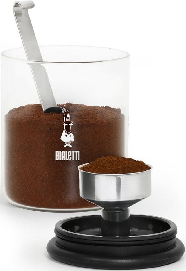 BIALETTI Kaffeedose, Glas, Kunststoff, (2-tlg), für Kaffee, Inhalt: 250 g