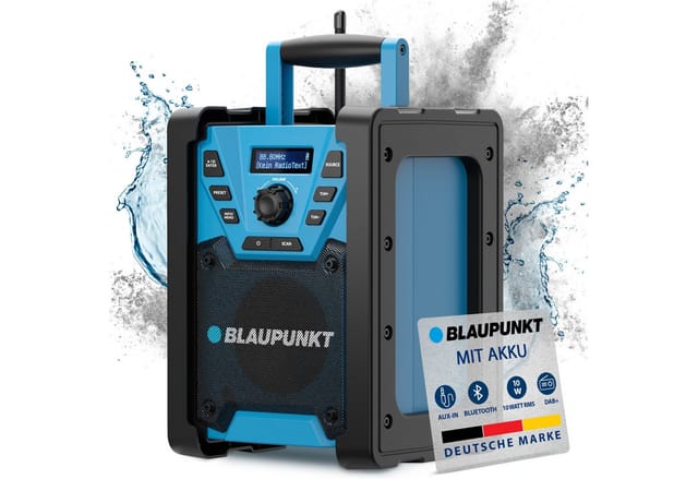 Blaupunkt BSR 300 Digitalradio (DAB) (Ideal auf der Baustelle durch kraftvolle 10 Watt RMS Ausgangsleistung)