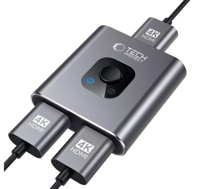 TECH PROTECT Tech-Protect HB07 USB-C Hub HDMI 4K 60Hz Grau USB-Adapter