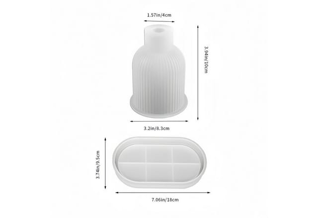 FOUORTUNATE-BEE Silikonform 2-teiliges DIY Silikonvase-Set mit Vase und Ablage, (2-tlg), Silikonform für Blumentopf & Epoxidharz-Dekorationen