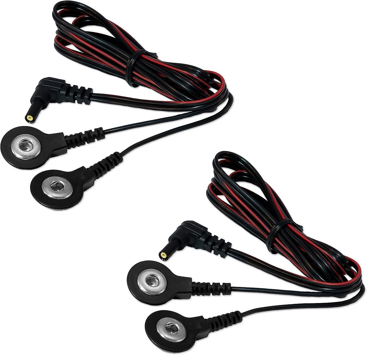 Axion Elektrodenpads TENS-EMS-Geräte Anschlusskabel, Set 2 St.,mit 3.5mm Druckknopfanschluss