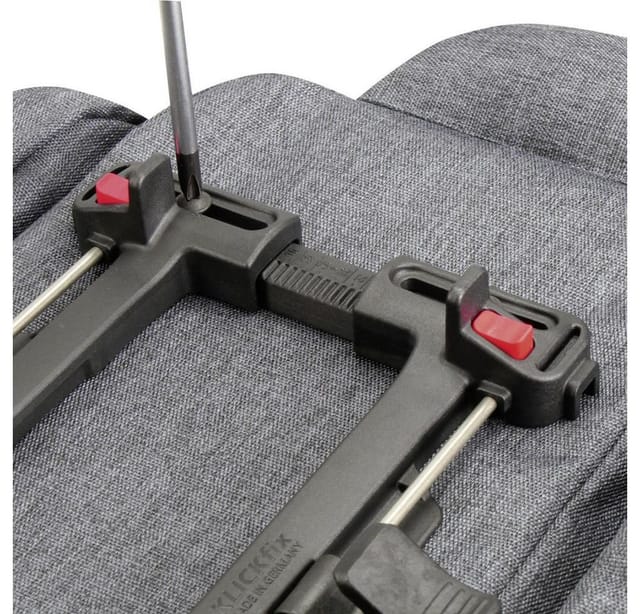 KlickFix Fahrradtasche KlickFix Zubehörhalter UNIKLIP 2 schwarz für Gepäckträgermontage Größe