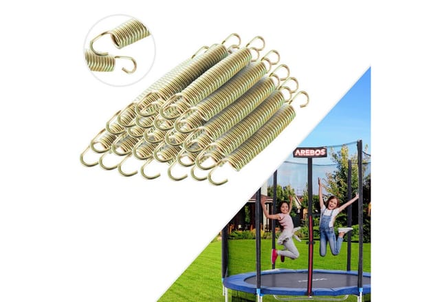 Arebos Trampolinsprungfeder Zugfeder, Sprungfeder, Druckfeder, Trampolin Stahlfeder (24 St., Set)