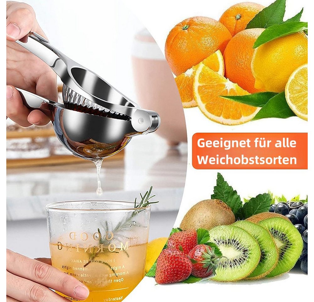 PFCTART Obstpresse Zitronenpresse Handpresse – 7 cm Zitruspresse für Küche & Bar, RostfreierStahl, Säurebeständig, sicher & langlebig – ideal für Zitrusfrüchte Bild 2