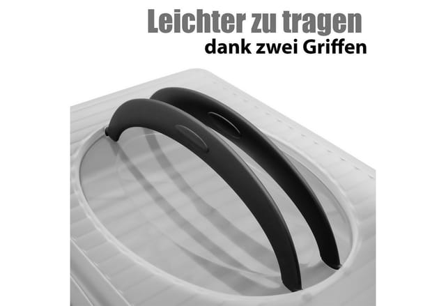 BigDean Kuchentransportbox 2 Stück Kuchen Transportbox mit 2 Tragegriffen Rechteckig, Kunststoff, (Set, 2-tlg., Kuchentransportbox), Blechkuchen, Muffins, Doppelter Tragegriff, Clickverschluss