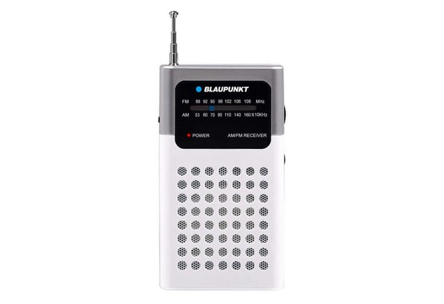 Blaupunkt PR4WH – tragbares AM/FM-Radio im Retro-Design Radio (FM-Radio, AM-Radio, integrierter Mini-Klinkenanschluss, integrierter Verstärker)