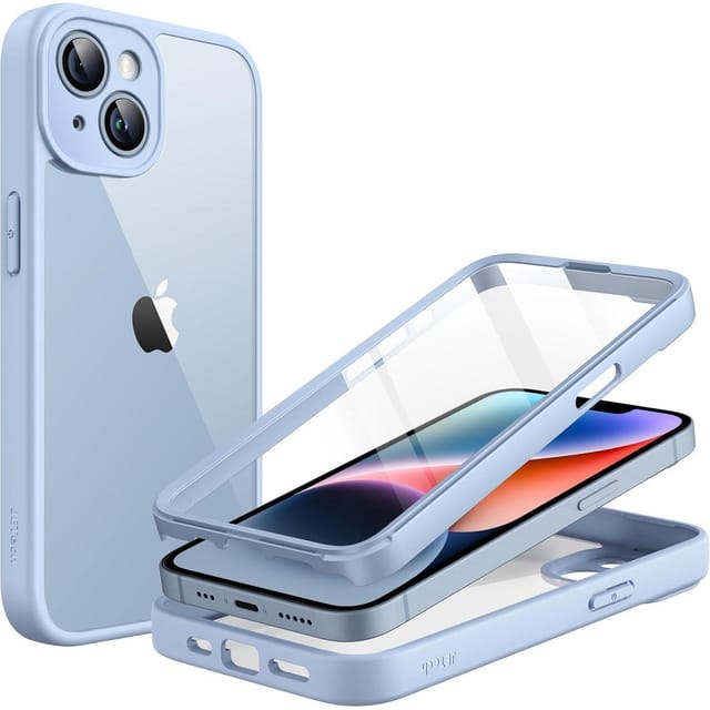 LuxusKollektion Smartphone-Hülle iPhone 14 6,1 Hülle Anti-Kratzer 360 Grad Displayschutz Transparent