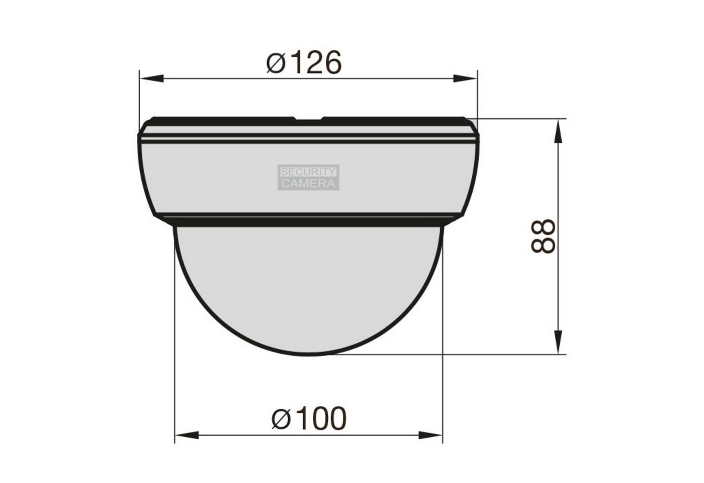 BASI Überwachungskamera Attrappe Dummy Kamera (Spar-Set, 1-tlg., Batteriebetrieben, nach IP 23 geprüft, mit rotem Blinklicht, 1 Stück)