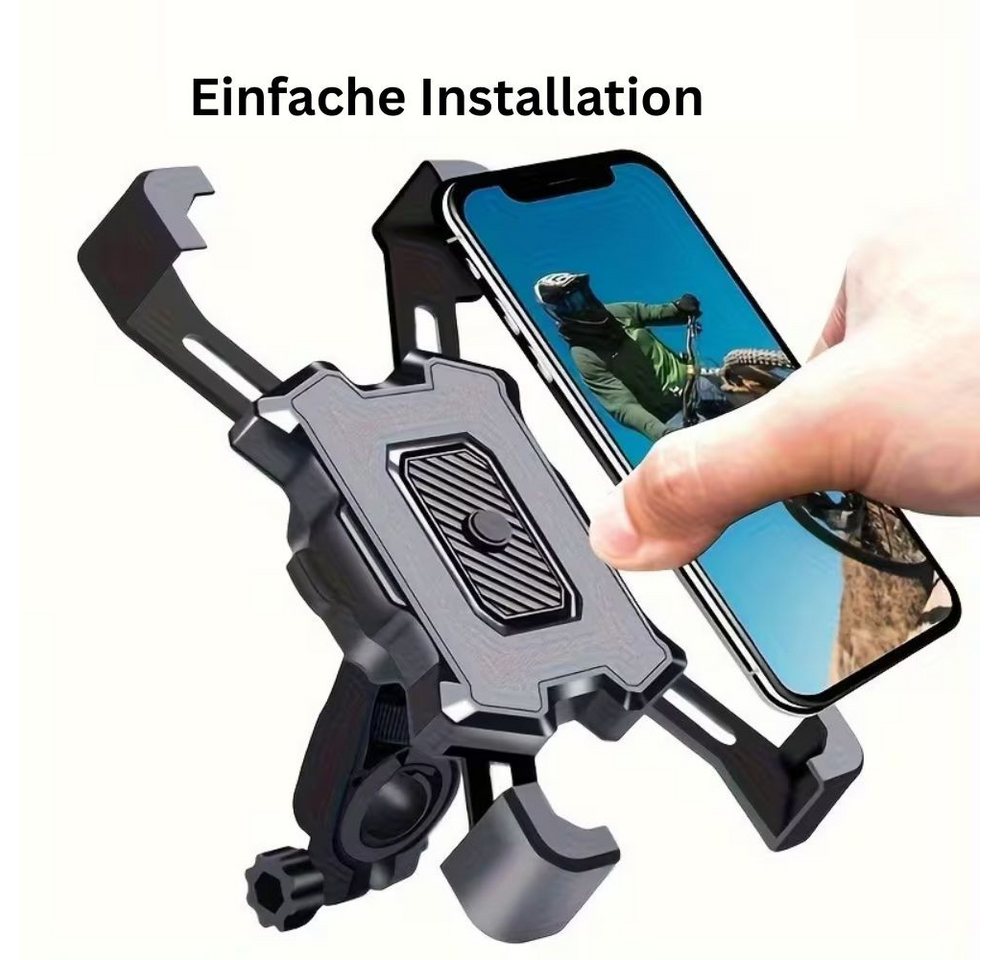 LIVINO Motorhalterung Motorrad Handyhalterung Anti-Shake 4 Krallen Universal ABS, Anti Shake System, 4 Krallen Fixierung, stabile Lenkerbefestigung Bild 2