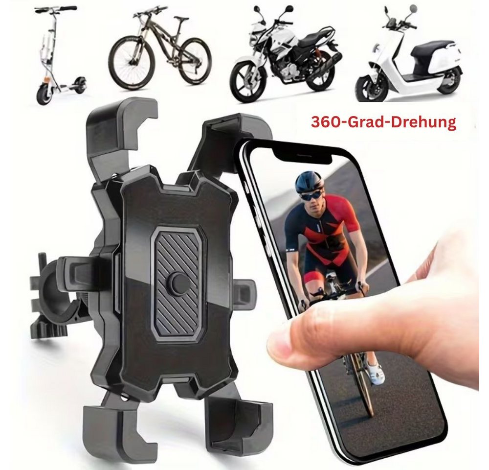 LIVINO Motorhalterung Motorrad Handyhalterung Anti-Shake 4 Krallen Universal ABS, Anti Shake System, 4 Krallen Fixierung, stabile Lenkerbefestigung Bild 4