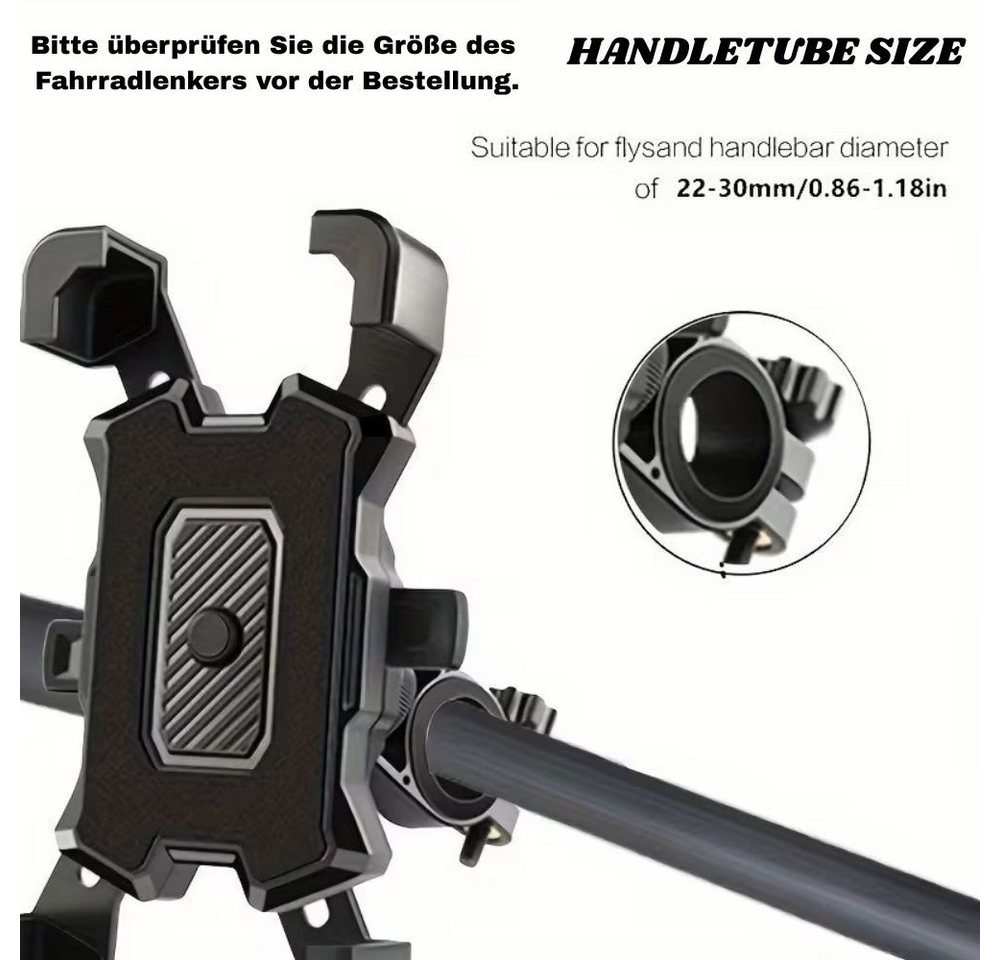 LIVINO Motorhalterung Motorrad Handyhalterung Anti-Shake 4 Krallen Universal ABS, Anti Shake System, 4 Krallen Fixierung, stabile Lenkerbefestigung Bild 5