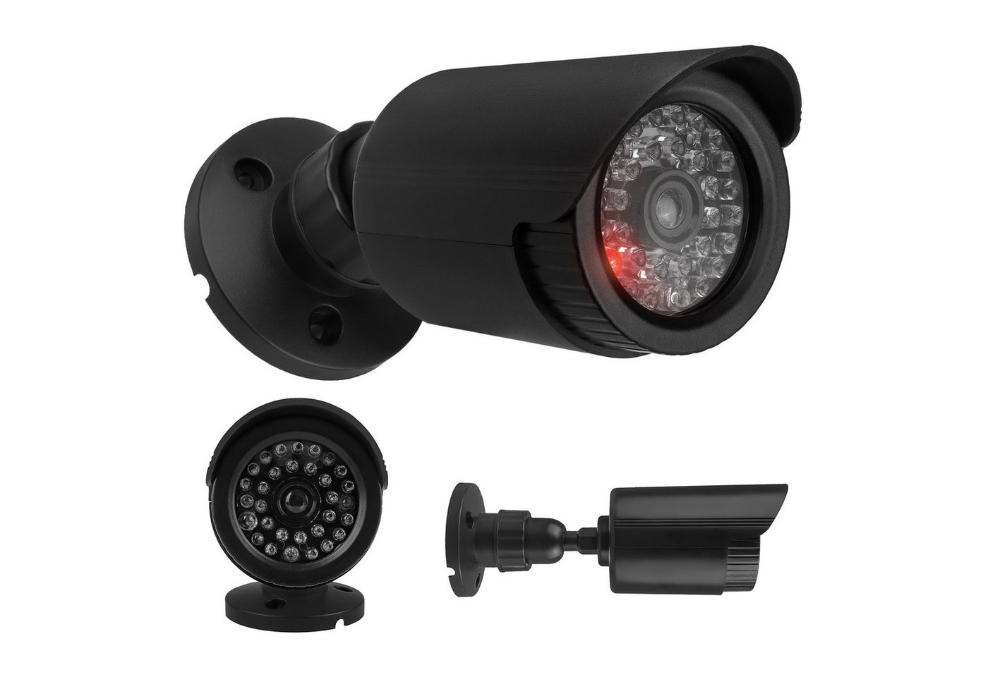 Maclean Überwachungskamera Attrappe IR1800 IR-Kameraattrappe mit blinkender LED-Leuchte (2-tlg., Attrappe einer Röhrenkamera) Bild 5