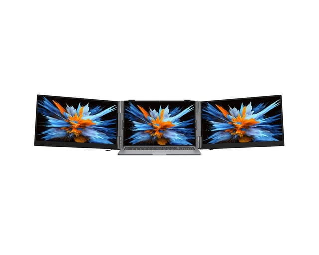 blackview Dual Laptop Bildschirm Erweiterung 14 / 15,3 Zoll Triple Monitor LCD-Monitor (1920x1200 px, Full HD, IPS LCD, Dual-Screen Setup, 100W Pass-Through Charging, Aluminium, TÜV Süd)