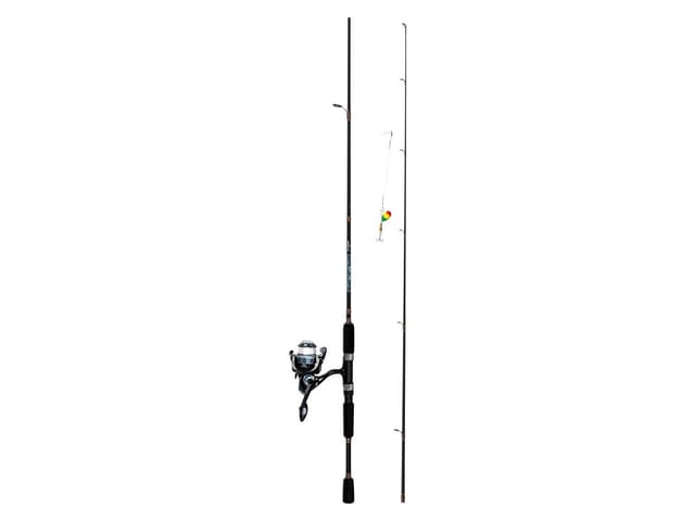 Rocktrail Spinnrute Spin 198cm Carbon Angel Set Spinnrute Rolle Komplettset, (Angelset, Angelset mit Rute Rolle Schnur), Leichtes Spinnangelset mit Rolle