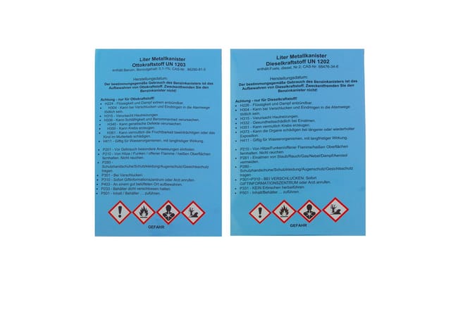 Holmwerk Kanister 3x Metallkanister olivgrün 5 Liter inkl. 1x Ausgießer Benzin Diesel (3er Set)