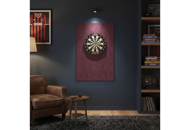 relaxdays Dart-Wandschutz Dartscheibe Schutz 6-teilig Filz, Bordeaux