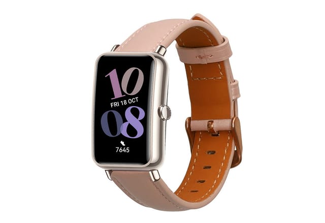 kwmobile Echtleder Armband für Huawei Watch Fit mini Smartwatch, 1-tlg., Ersatzarmband für Fitnesstracker - Wechselarmband Smartwatch