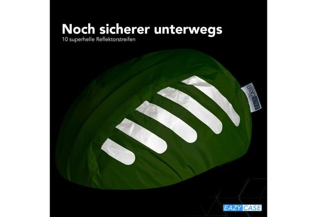 EAZY CASE Fahrradhelmüberzug Universal Reflektor Regenschutz für Helm, Reflektierende Regenhülle Helm wasserabweisend Reflektor Überzug Gelb