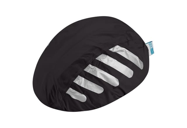 EAZY CASE Fahrradhelmüberzug Universal Reflektor Regenschutz für Helm, Regenschutz für Helme Fahrradhelm Regenabdeckung Helm Überzug Schwarz
