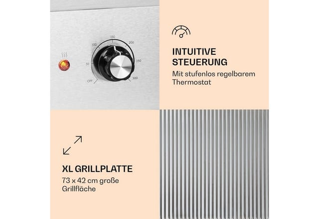 Klarstein Kontaktgrill Grillmeile 4400, 4400 W