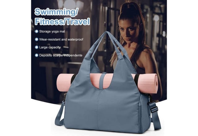 LuxusKollektion Yogatasche Sporttasche Reisetasche mit Schuhfach Nassfach groß Gym Tasche